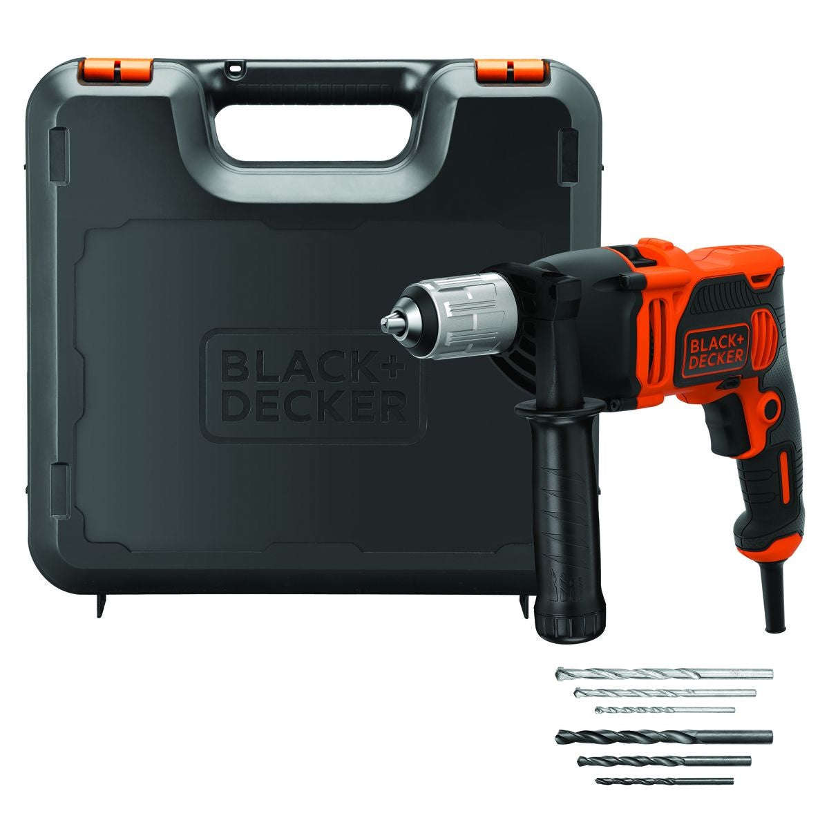 BLACK & DECKER - 850w 13mm Hammer Drill Keyless Chuck with Kitbox