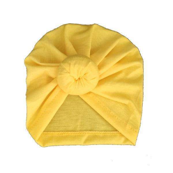 Baby Turban Hat - yellow