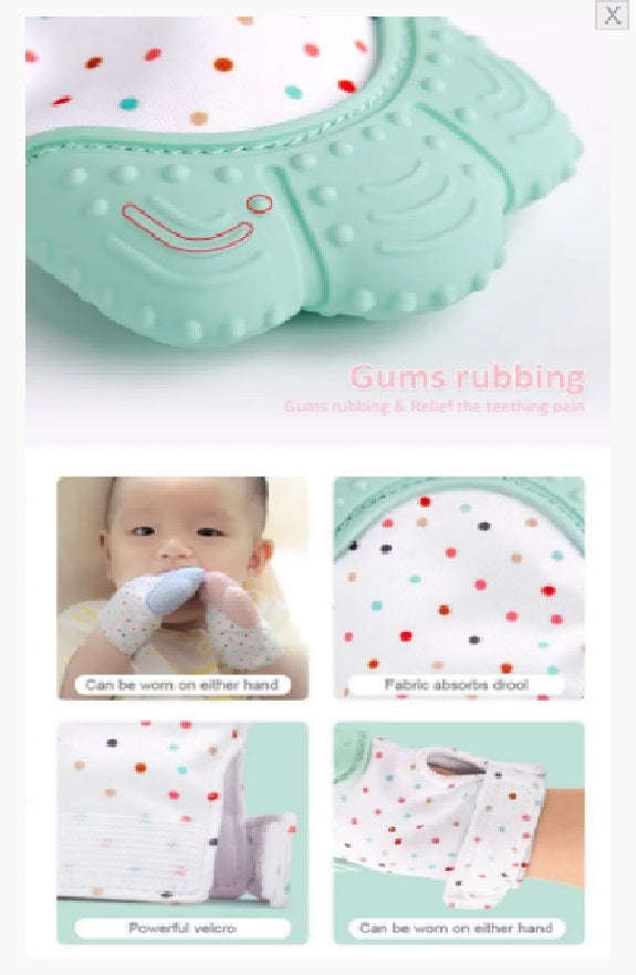 Gummy Glove Teething Mitten - Blue