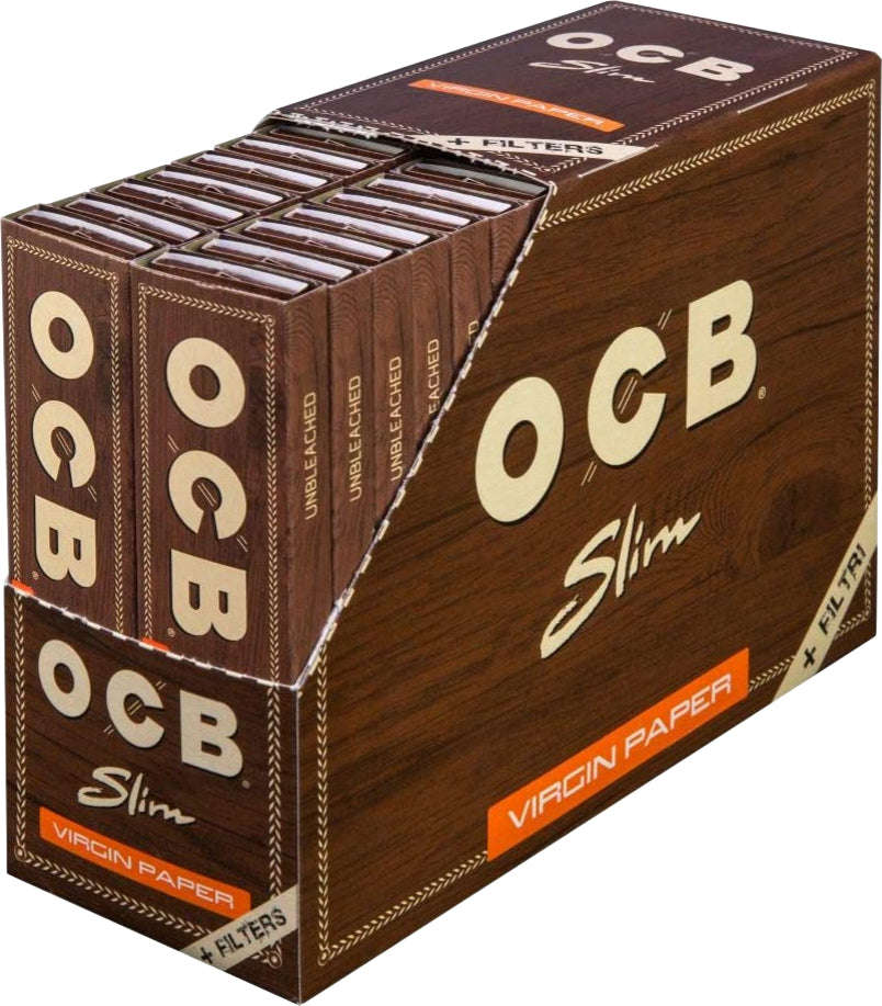 OCB Slim Virgin Paper Rolling Papers With Tips - Kingsize / 1 Unit