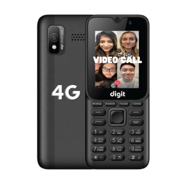 Digit Mobile E2 Pro - WhatsApp Enabled 4G Phone with Dual SIM, Long Battery Life & 4.5-Inch Display