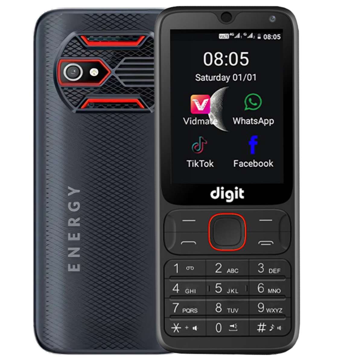 Digit Energy 4G LTE Smartphone 8 GB 2.8-inch Touchscreen, WhatsApp Enabled