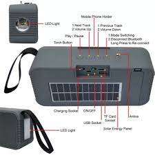 Hitage BS-26 Solar Charging 5W Bluetooth Speaker  LED Torch