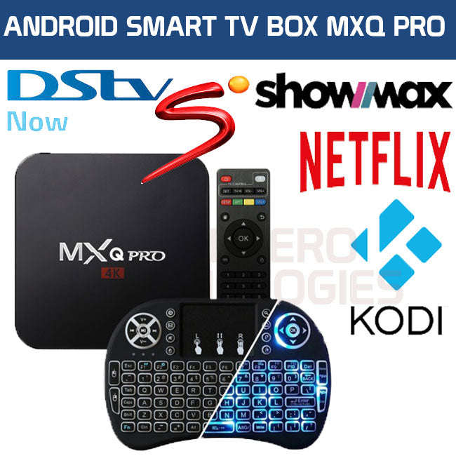 MXQ-PRO 4K Android TV Box (Supports DSTV NOW, SUPERSPORT, SHOWMAX, NETFLIX, MIRACAST, KODI)