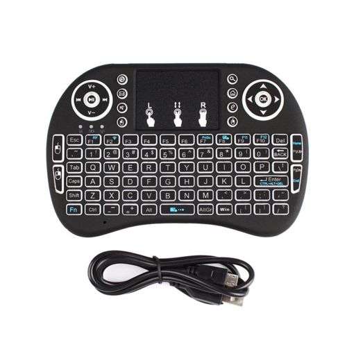 Wireless QWERTY Mini Backlit Touchpad Keyboard Air Mouse