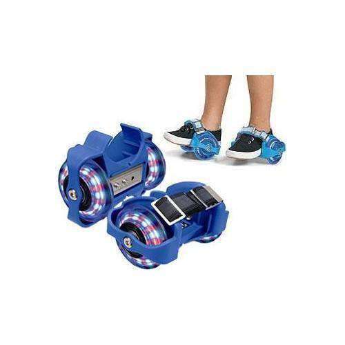 Flash Scooter Whirlwind Pulley Heel Wheels Skating Shoes - Blue