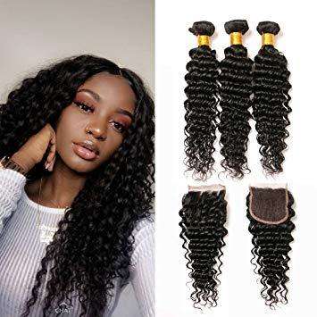 Peruvian Jerry Curl (11A) 3 Bundles and Closure - 22''