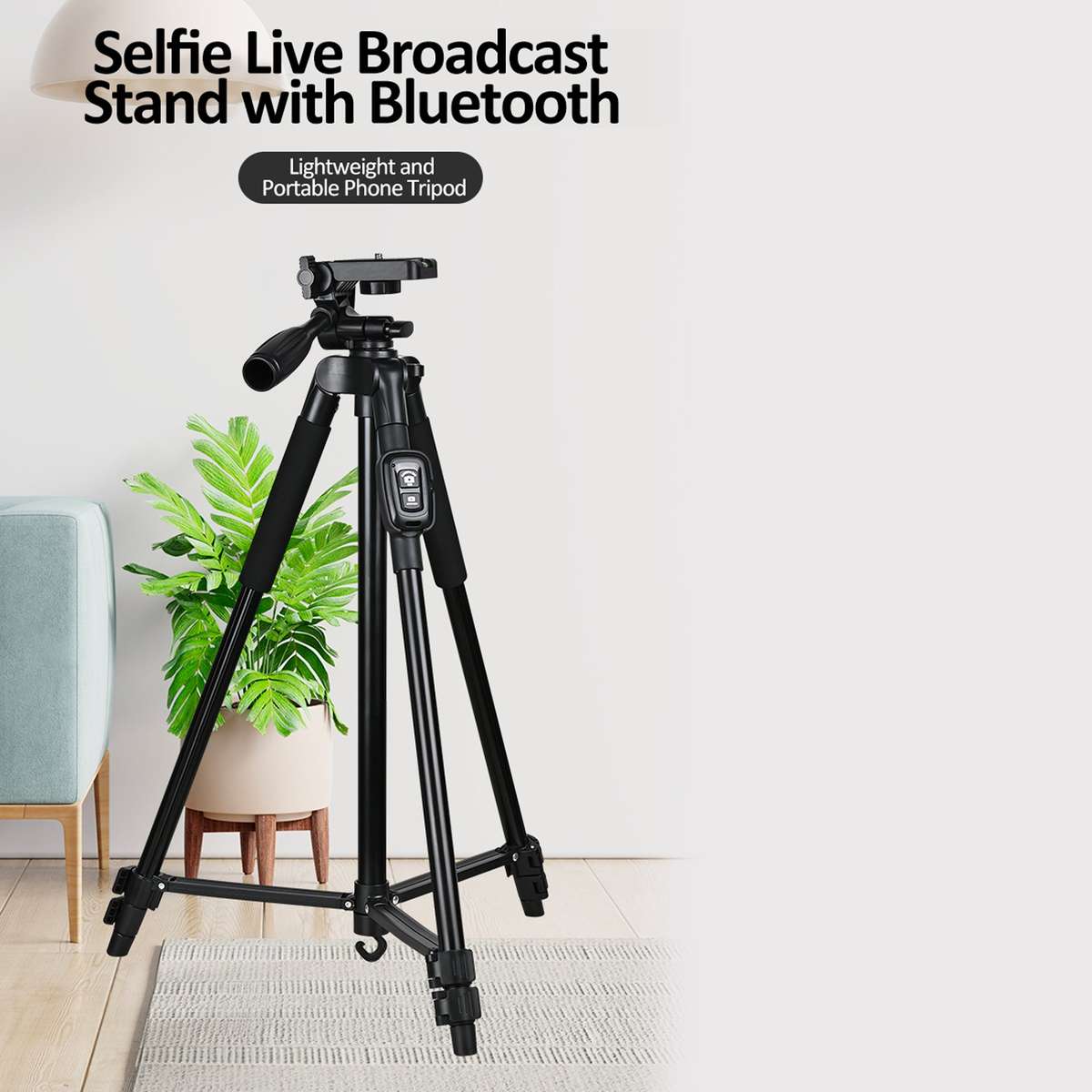 TRIPOD TRAVEL STAND FOR DSLR VIDEO CAMERA AND PHONE T-3208