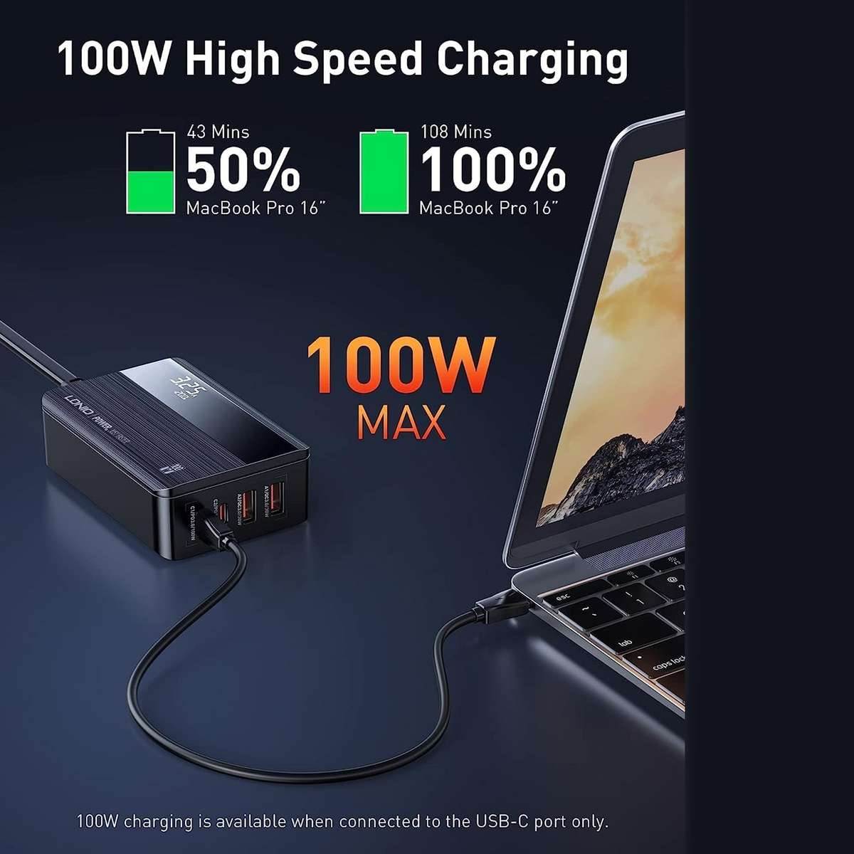 LDNIO 100W GaN Super Fast Charger A4809C