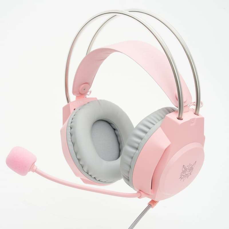 ONIKUMA X26 E-sports Gaming Headset with RGB Lighting Noise Reduction Wired Headphone - Pink