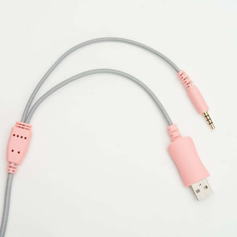 ONIKUMA X26 E-sports Gaming Headset with RGB Lighting Noise Reduction Wired Headphone - Pink