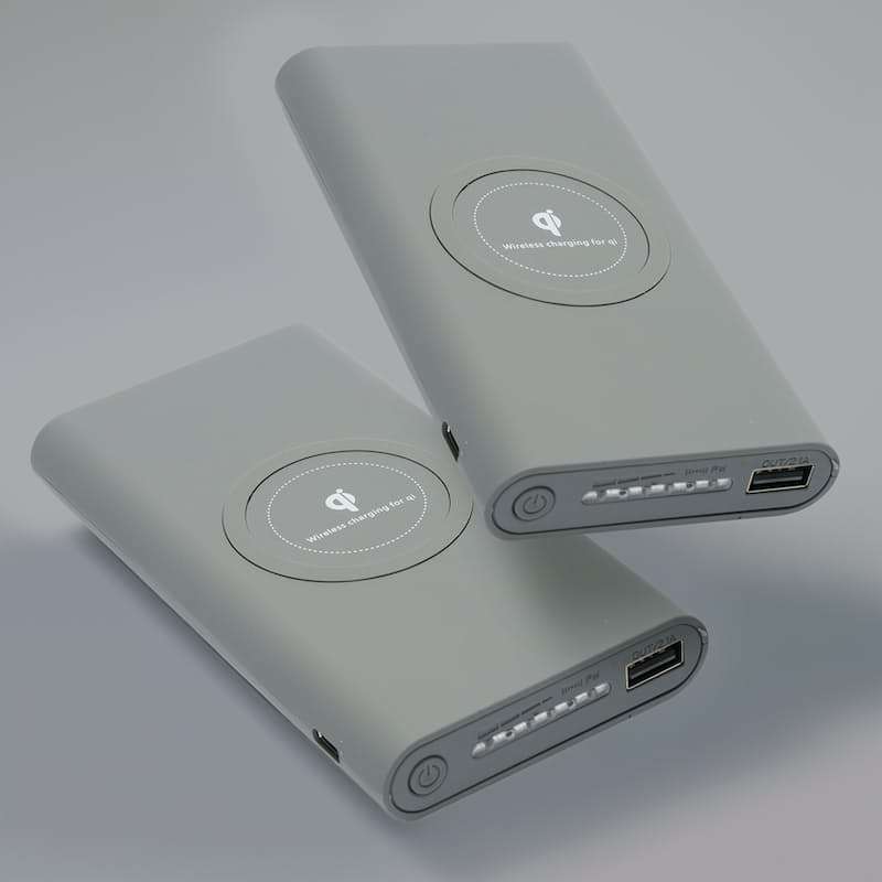 Wireless Smartphone Charger Qi 15000mah Powerbank - BLACK