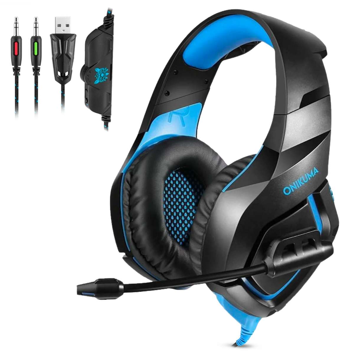 ONIKUMA K1-B Elite stereo gaming headset Black & Blue