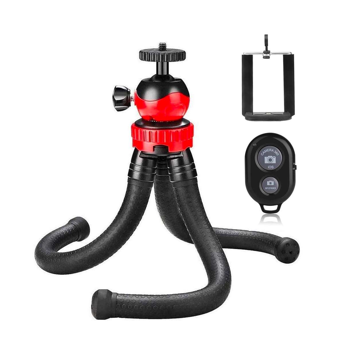 Premium Waterproof Flexible Tripod for GoPro, Smartphone With Remote