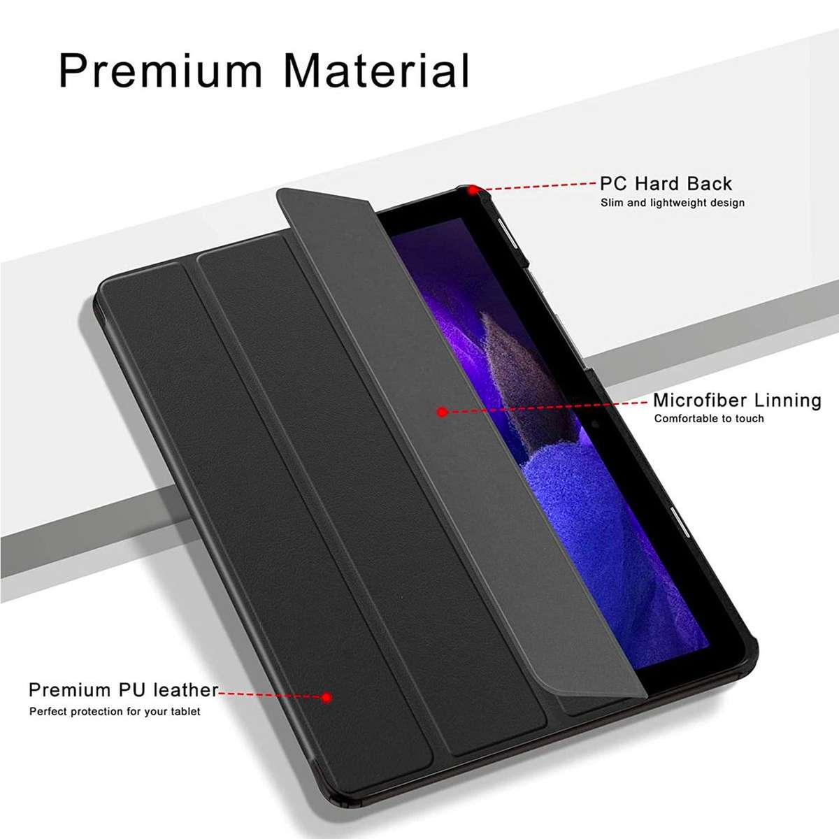 Smart Flip Protective Cover With Pencil Holder for Apple iPad 10.2 inch Case - Black