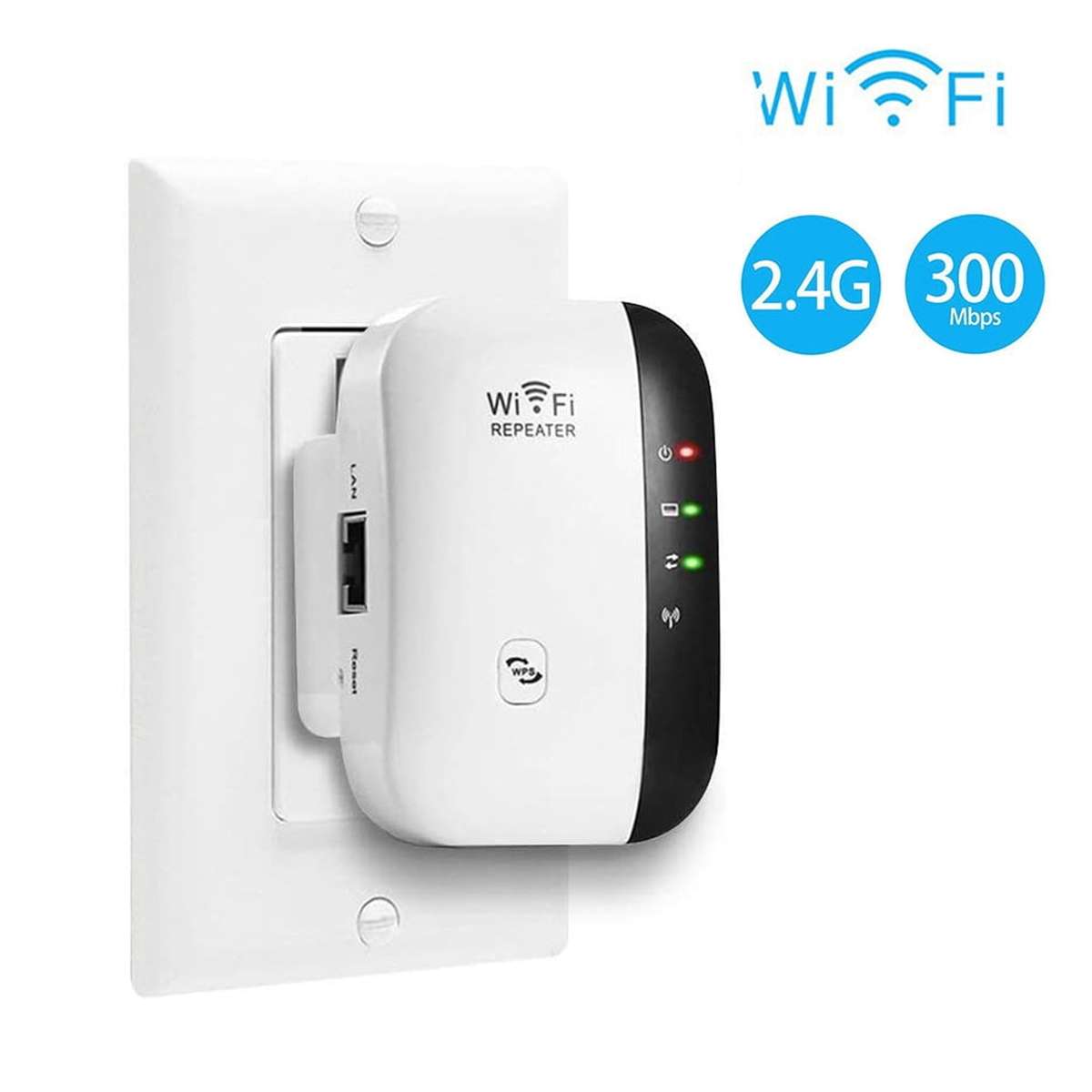 Wifi Range Extender Wireless-N Wifi Repeater 300M Signal Extender Home Or Office for Wireless Int...