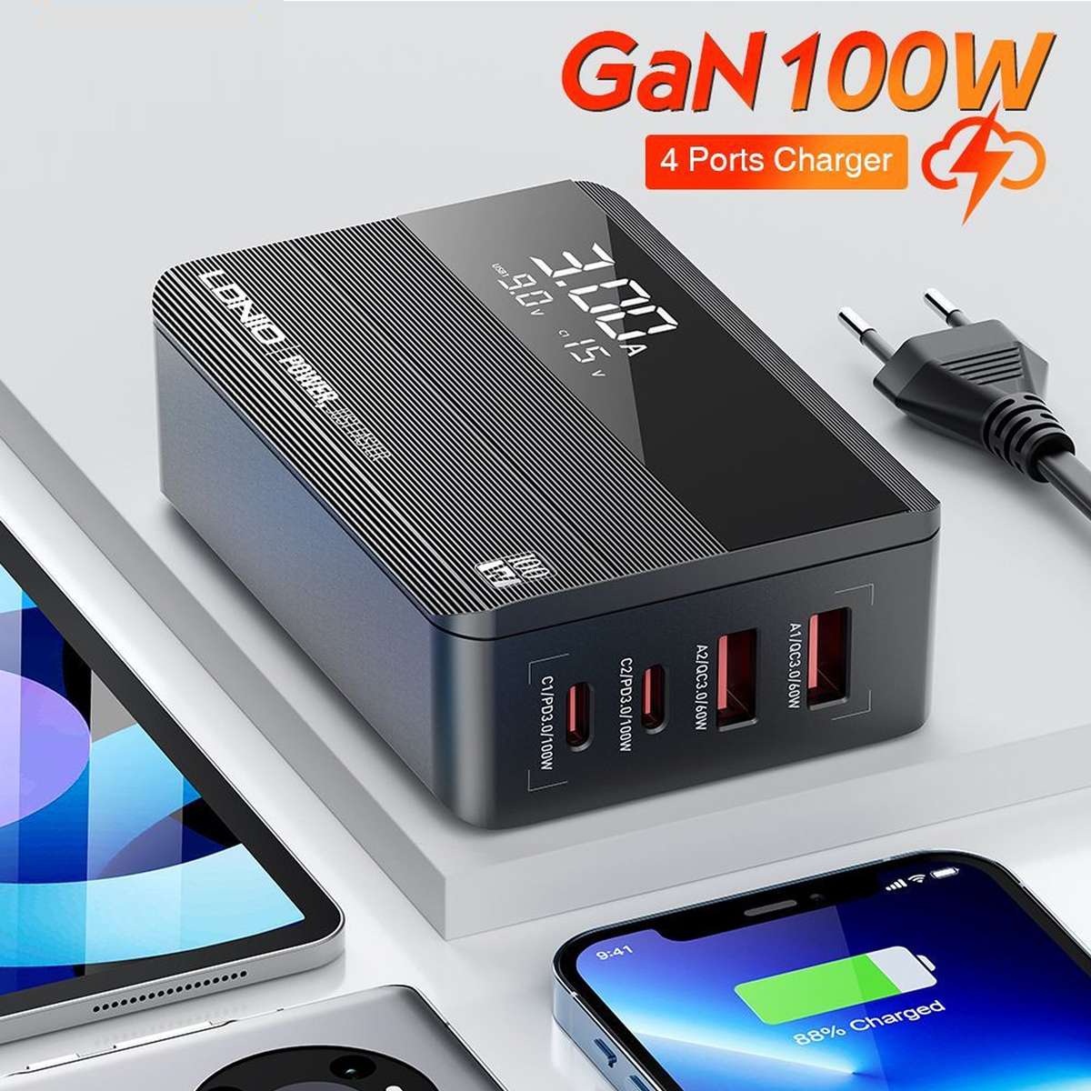 LDNIO 100W GaN Super Fast Charger A4809C