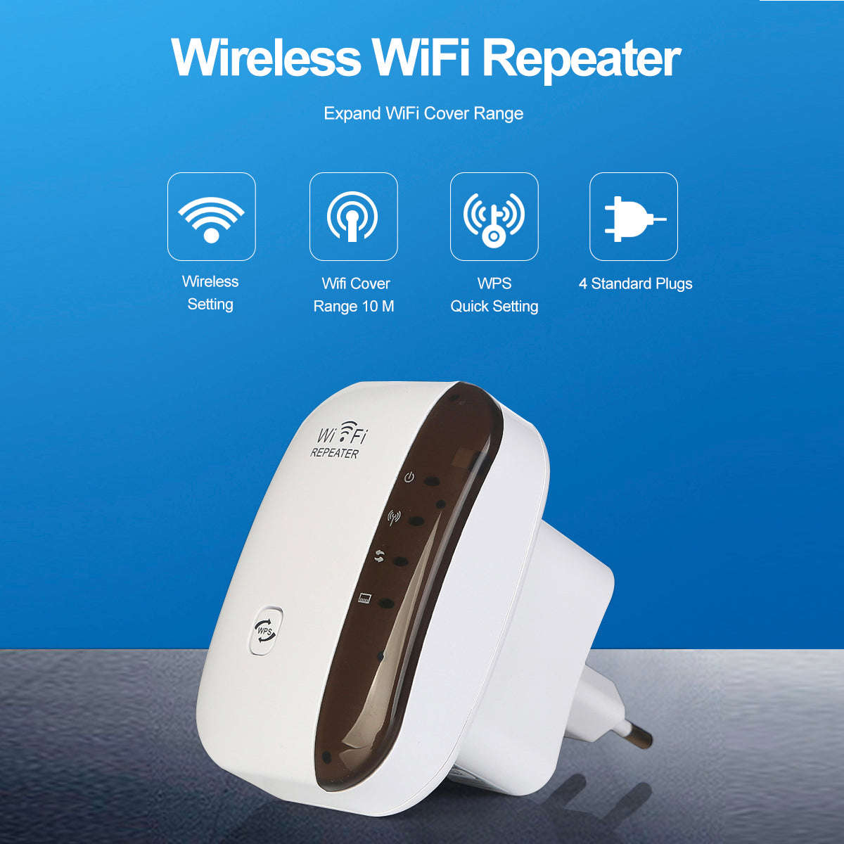 Wifi Range Extender Wireless-N Wifi Repeater 300M Signal Extender Home Or Office for Wireless Int...