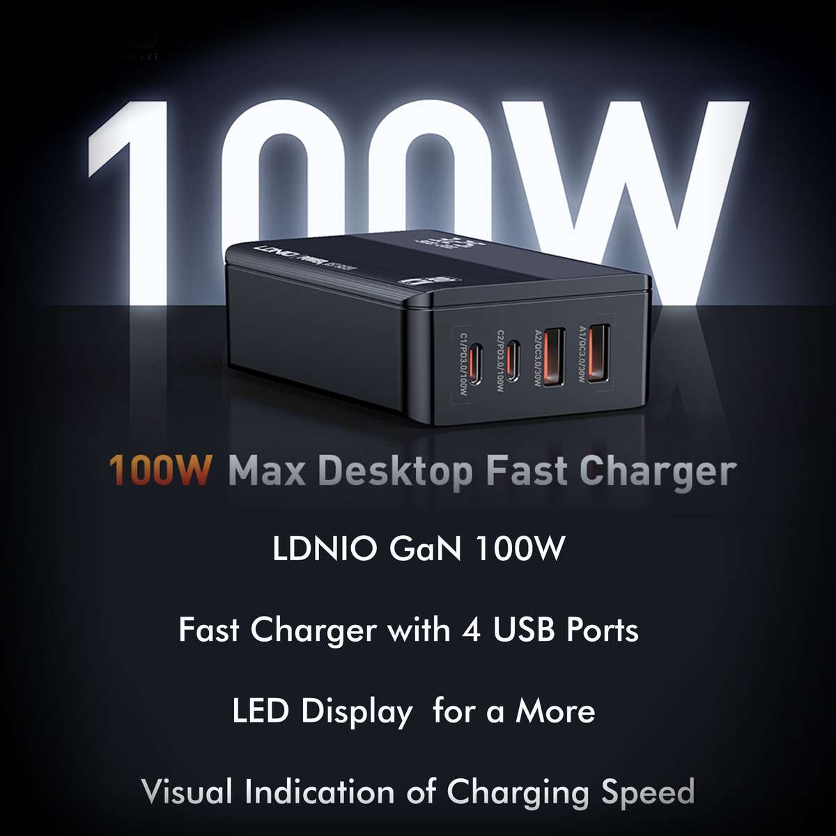 LDNIO 100W GaN Super Fast Charger A4809C