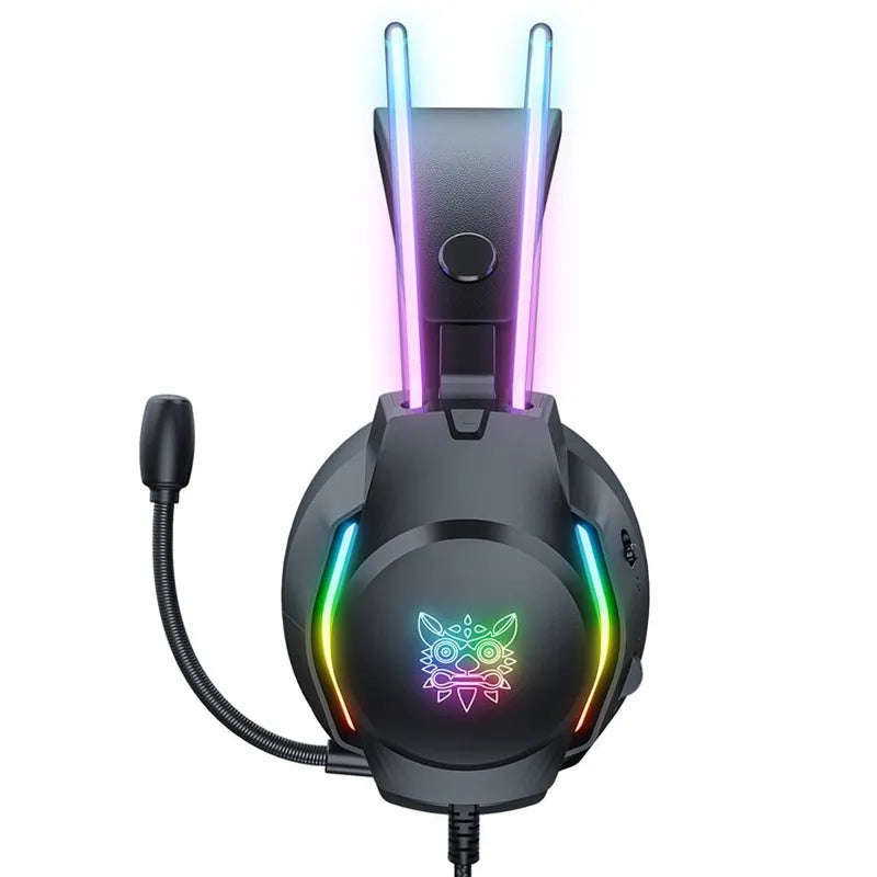ONIKUMA X26 E-sports Gaming Headset with RGB Lighting Noise Reduction Wired Headphone - Black