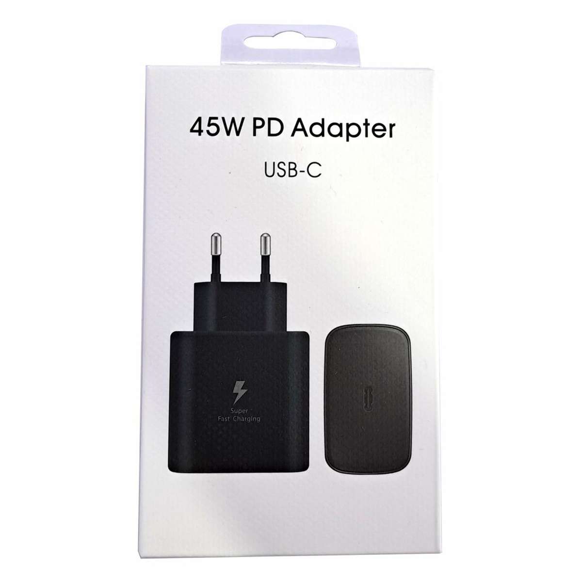 Type-C 45W PD Fast Charging Adapter Black for Samsung