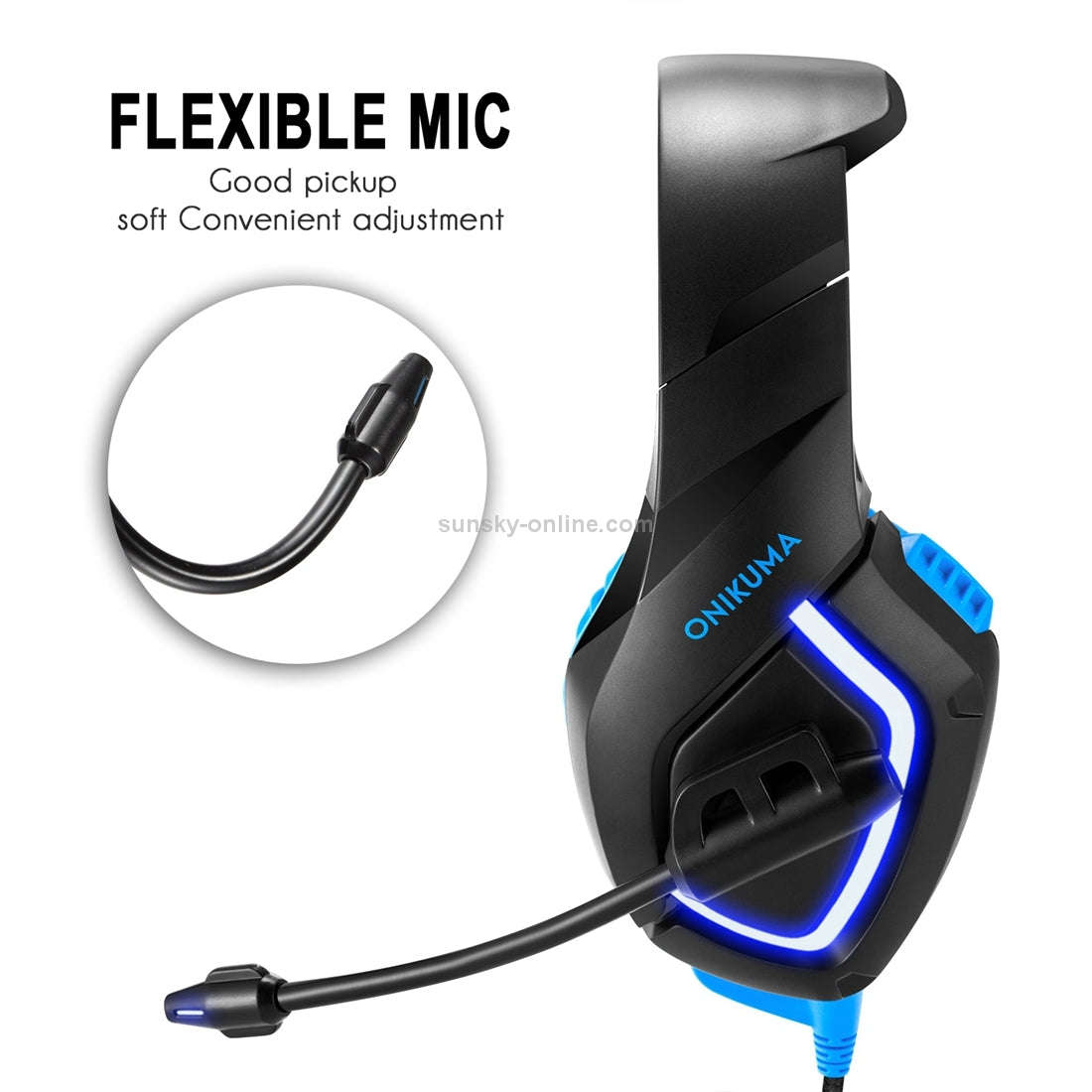 ONIKUMA K1-B Elite stereo gaming headset Black & Blue