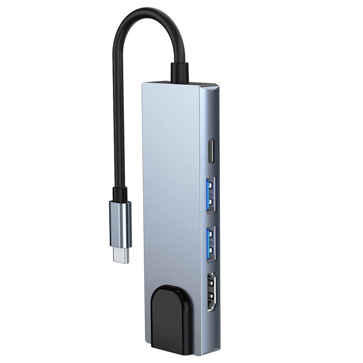 Docking Station Portable USB-C Hub 5-in-1 Adapter Multi-Port Converter