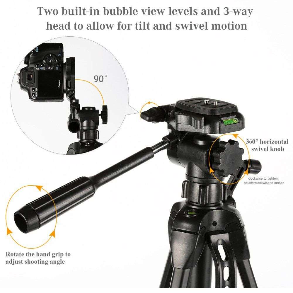 Extendable Lightweight Travel Camera Tripod Kit