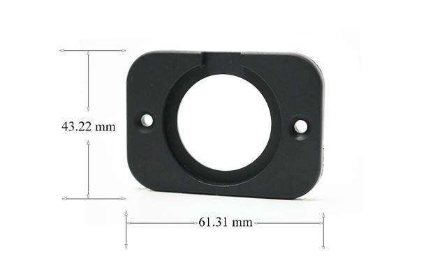 1 Hole Panel Black Plastic