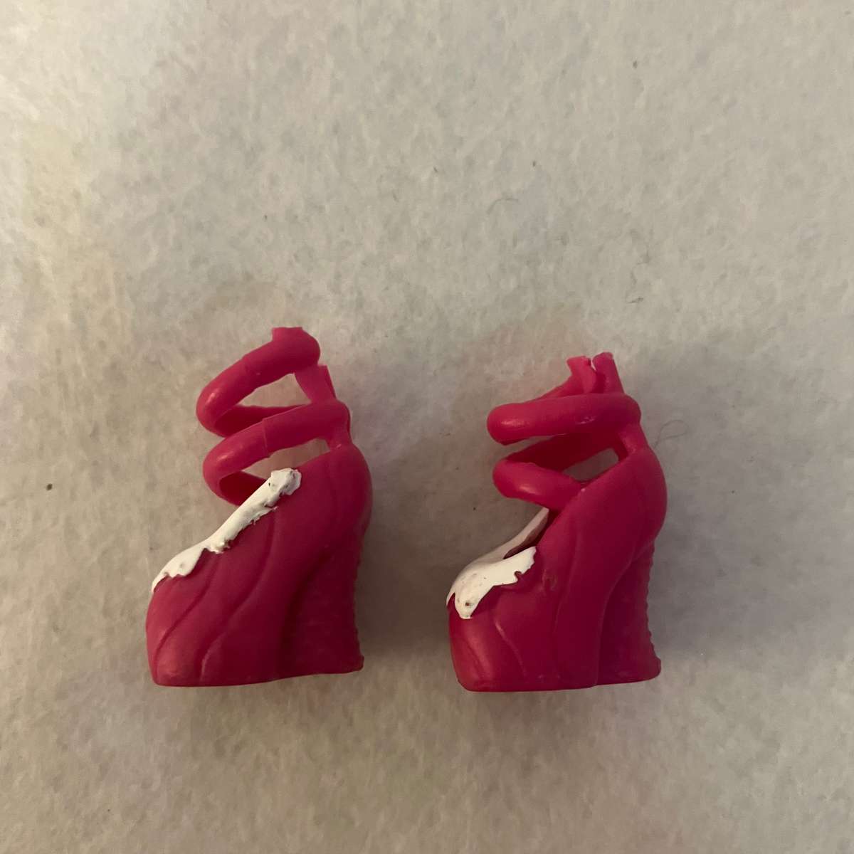 Miniature Red Rubber Stiletto Shoes