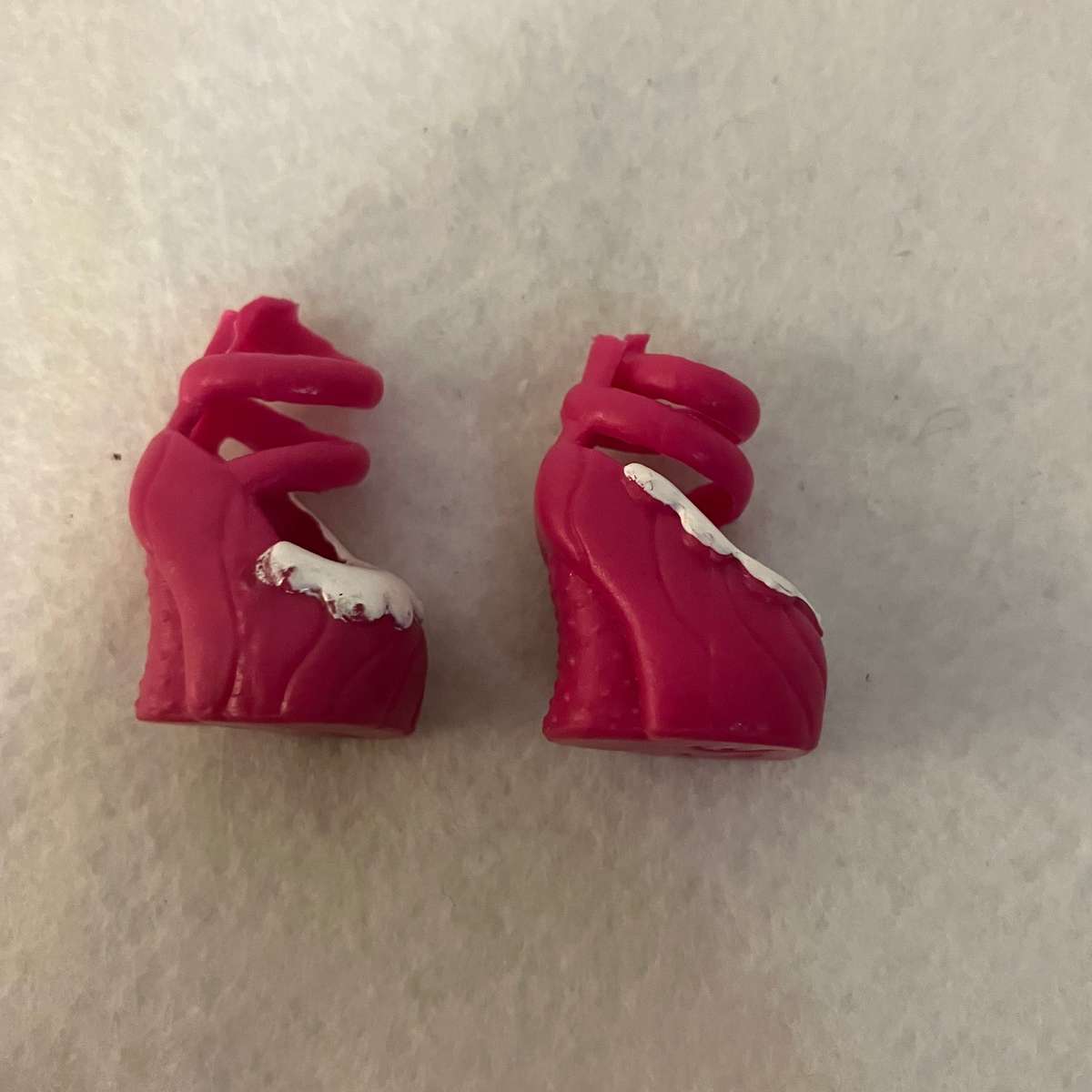 Miniature Red Rubber Stiletto Shoes