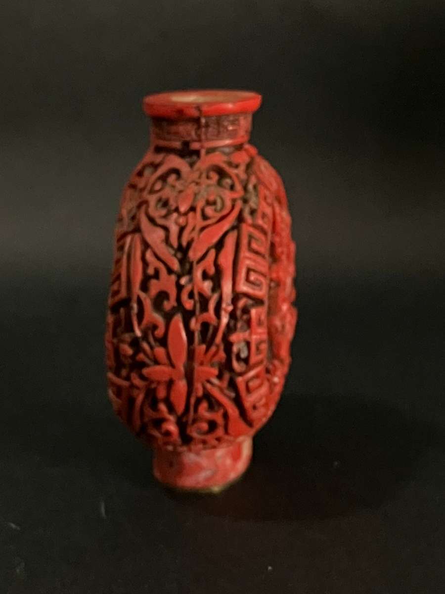 Perfume Bottled Carved Chinese-Style (Unusual)