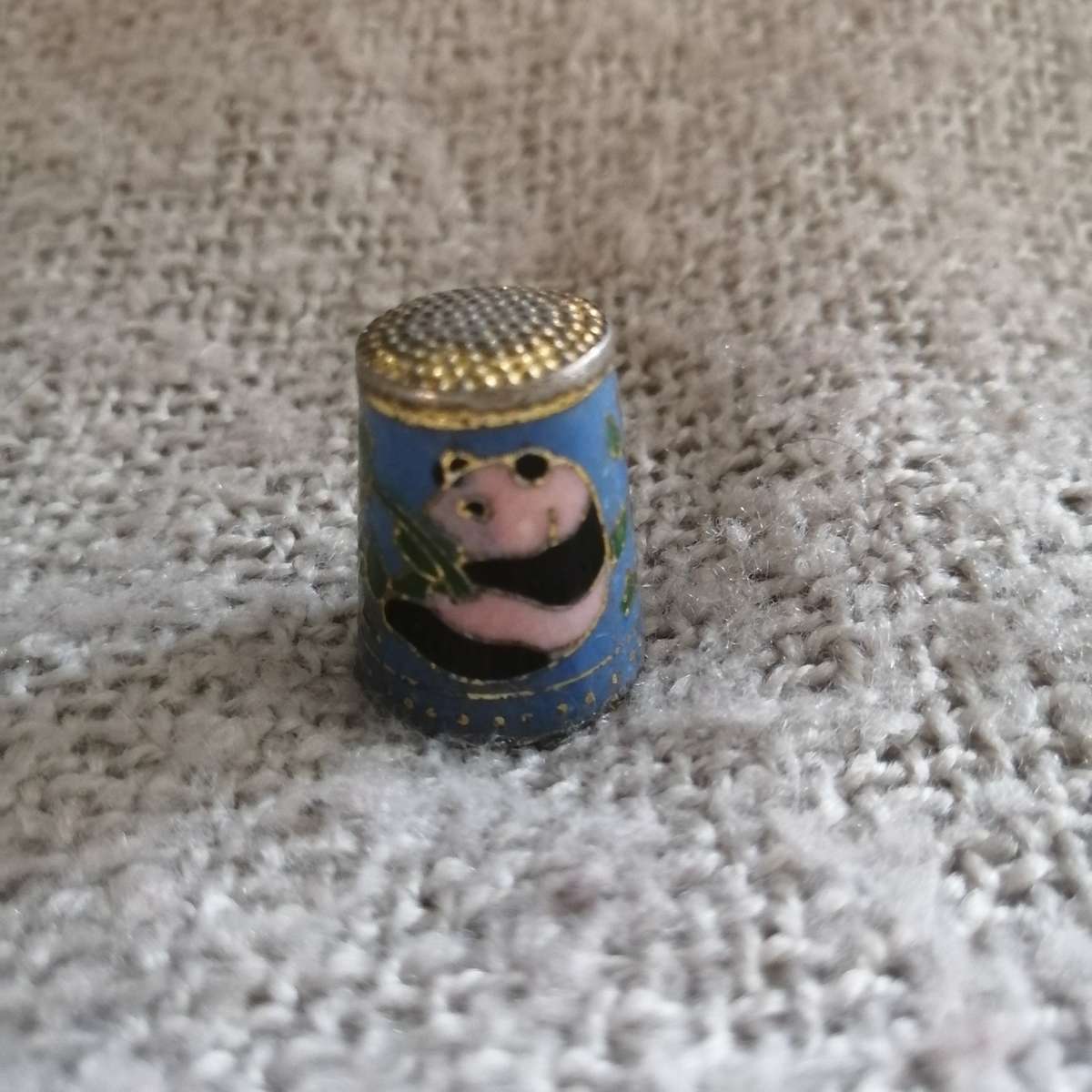 Panda Thimble Cloisonne (suitable for Printer's Tray)