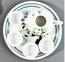 Miniature Tea Set (for Printer's Tray/Dollhouse) Panda