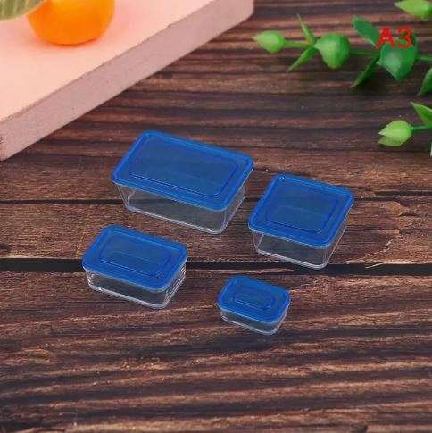 Plastic "Tupperware" Set (Miniature, suitable for Printer's Tray)