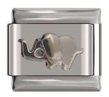 Italian Charm Elephant 'Silver' (Fits Nomination Bracelet)