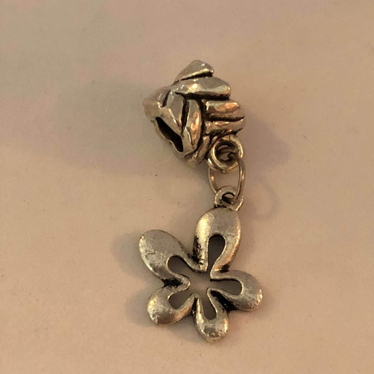 Bead Fitting Pandora 'Silver', Flower, Dangle