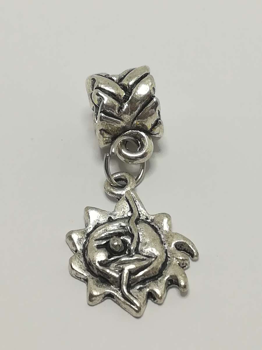 Bead Fitting Pandora 'Silver', Sun, Dangle
