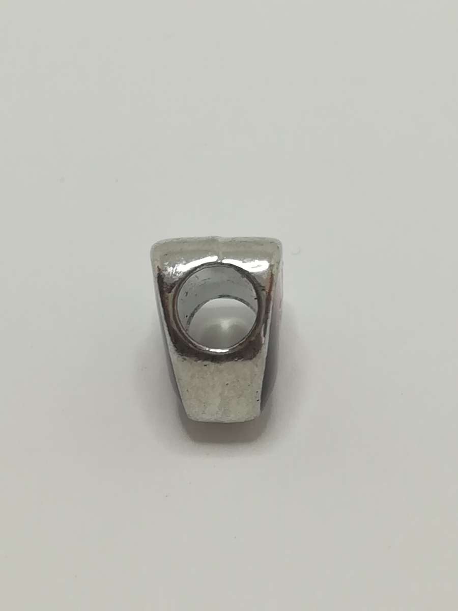 Bead Fitting Pandora 'Silver', Heart (Red), Enamel, 'Silver', Spacer