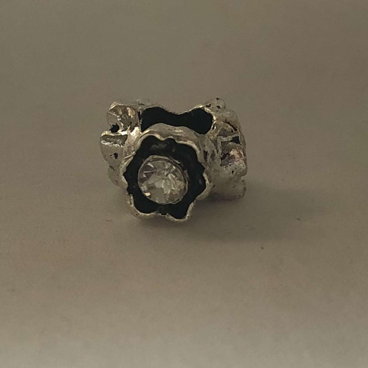 Bead Fitting Pandora Clear Diamante Triad & 'Silver'