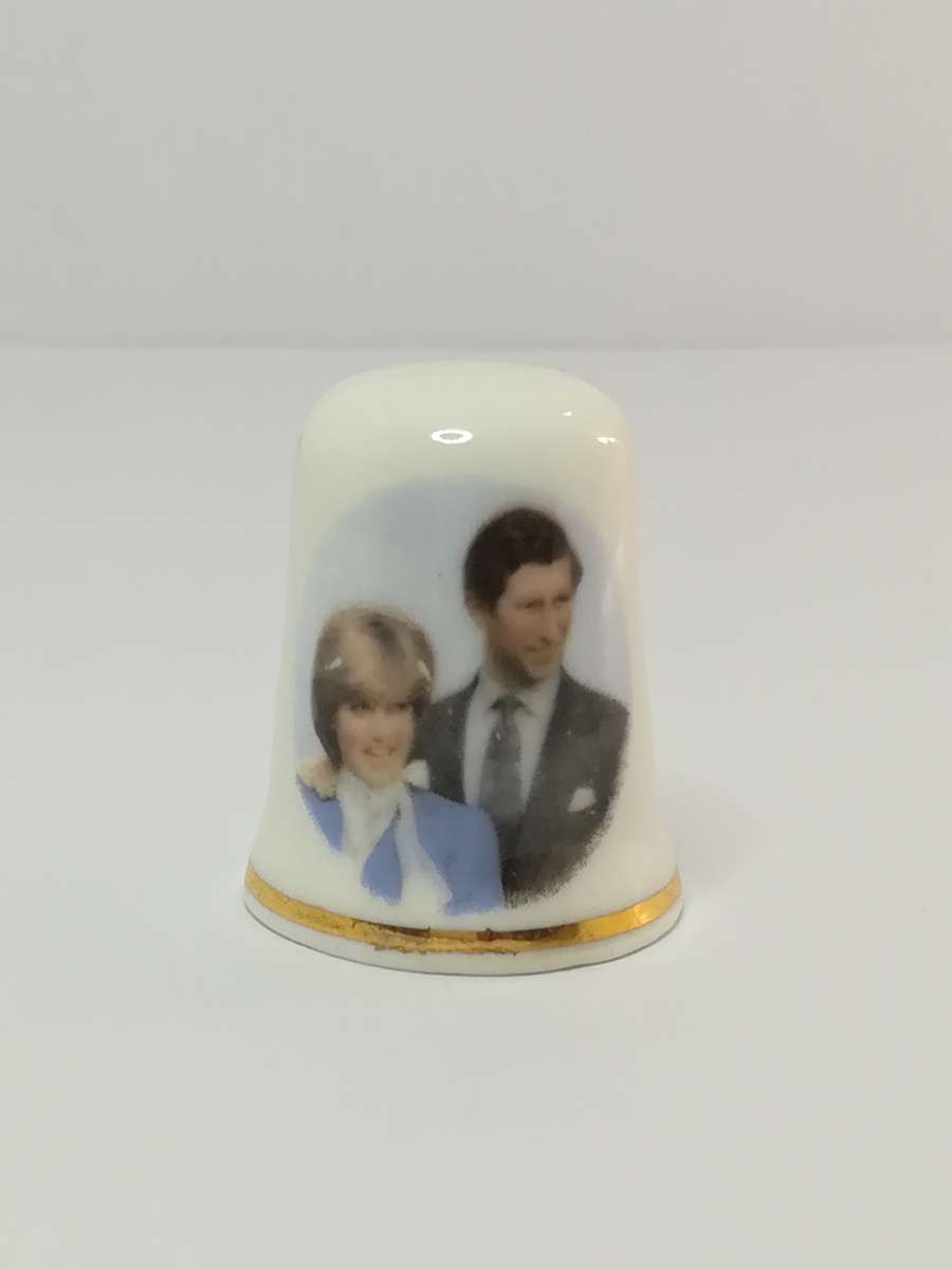 Thimble Porcelain Charles & Diana (for Printer's Tray/Dollhouse)
