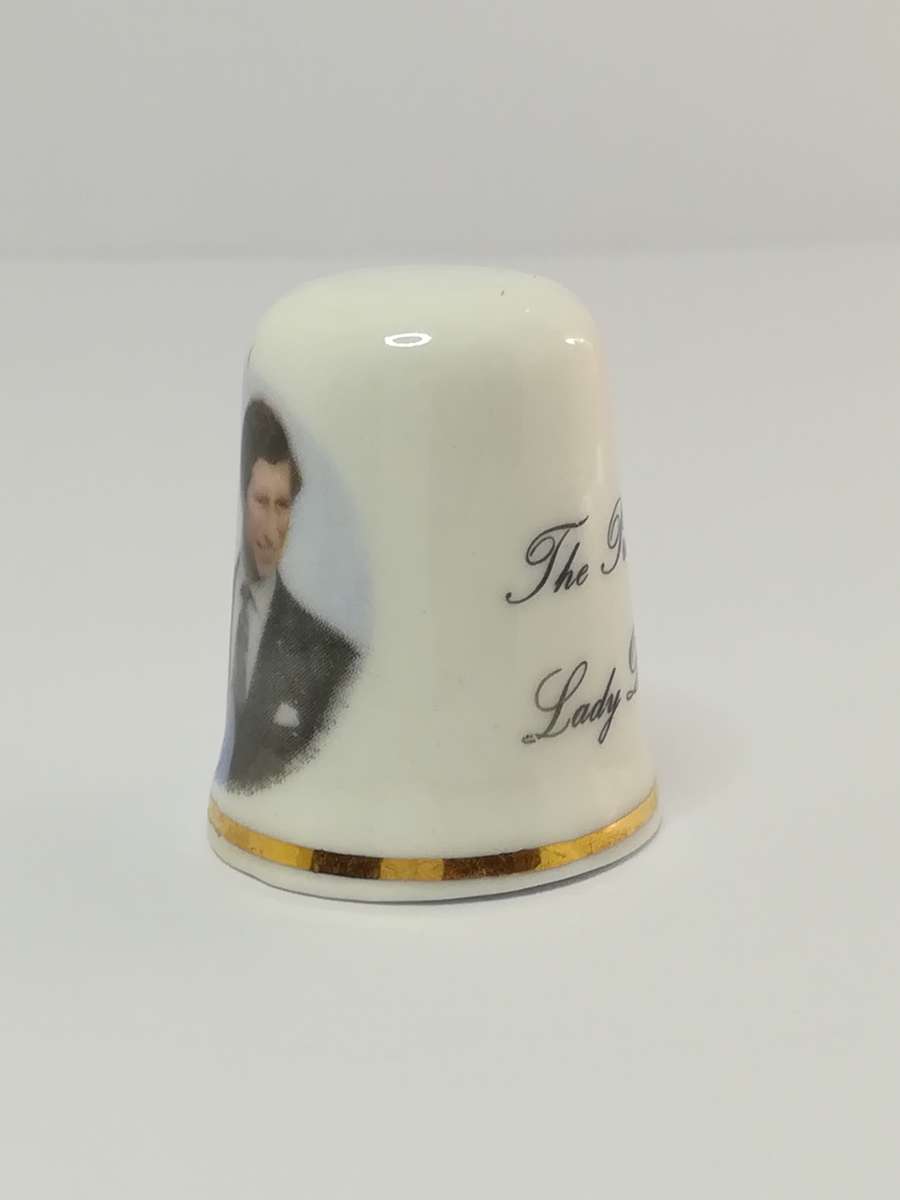 Thimble Porcelain Charles & Diana (for Printer's Tray/Dollhouse)