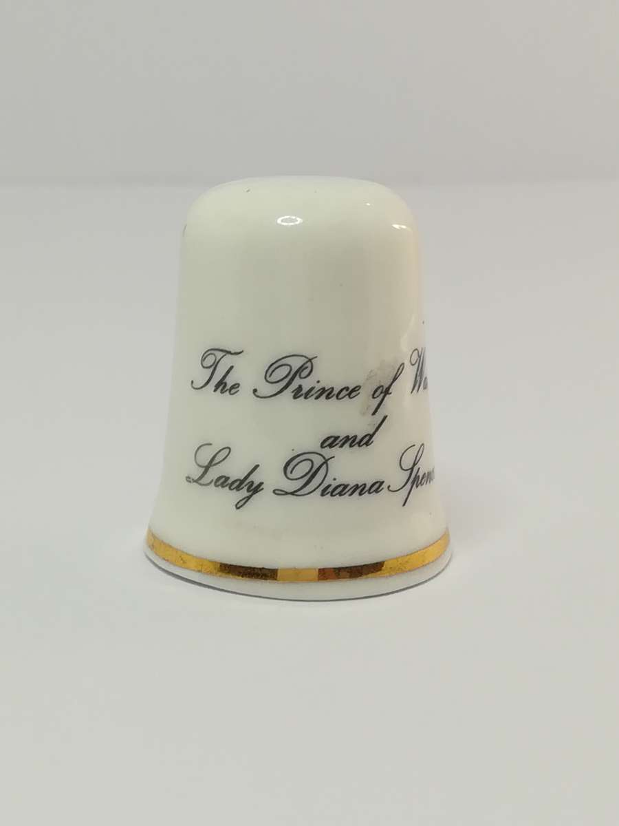 Thimble Porcelain Charles & Diana (for Printer's Tray/Dollhouse)