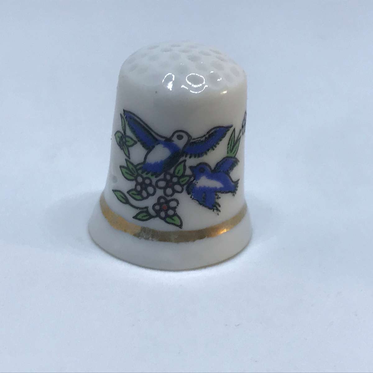Thimble Porcelain (Blue Birds)