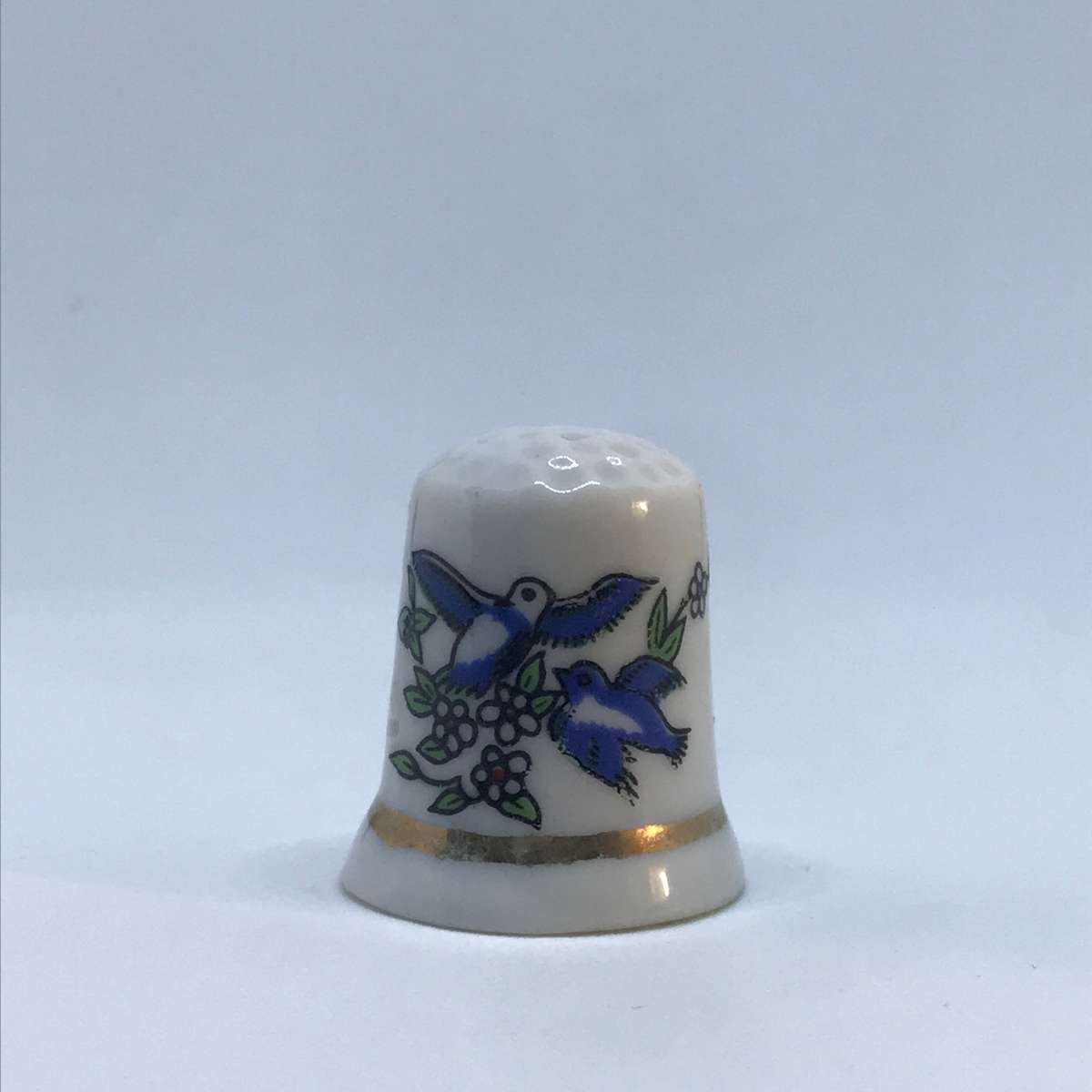Thimble Porcelain (Blue Birds)
