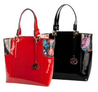 Madison Floral Shopper/Tote - Black (Pierre Cardin)