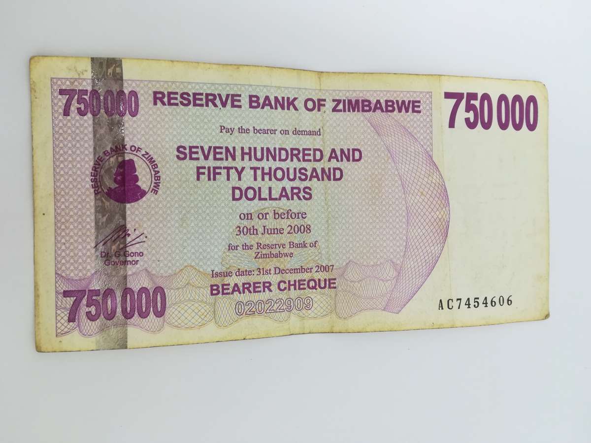 750 Thousand Zimbabwean Dollar Bank Note