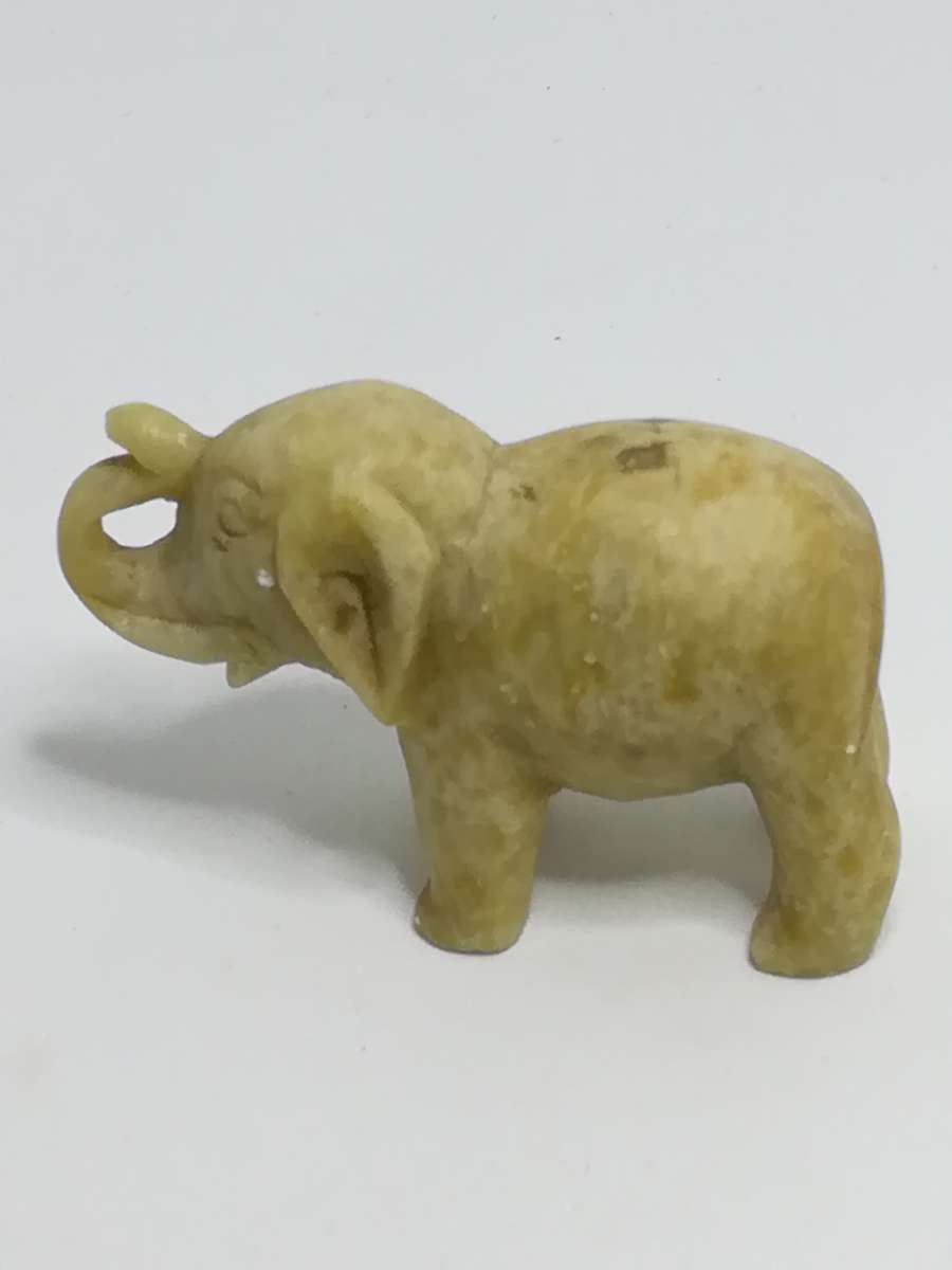 Miniature Jade Stone Carved Elephant (for Printer's Tray/Dollhouse)
