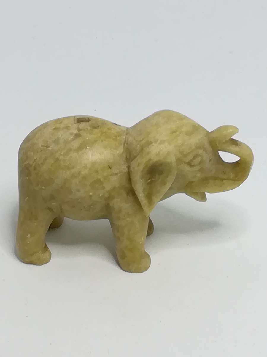 Miniature Jade Stone Carved Elephant (for Printer's Tray/Dollhouse)