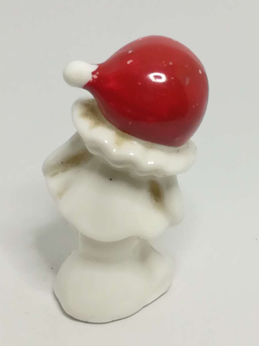 Small Ceramic White & Red Christmas Doll